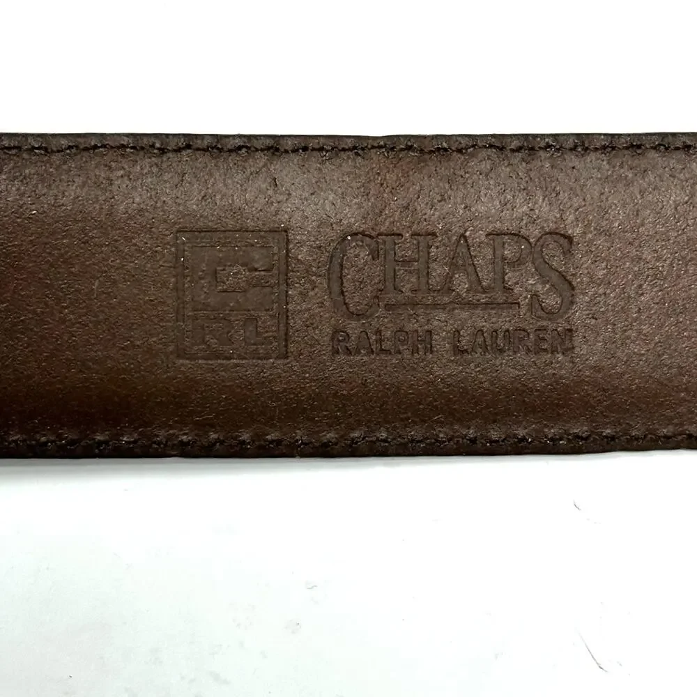 Chaps Ralph Lauren Leather Belt Brown Size 36